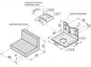 Кутник меблевий монтажний (кабінетний) з пластиковою заглушкою GIFF білий